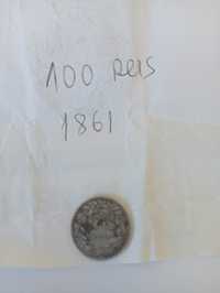 100 reis de 1861 em prata