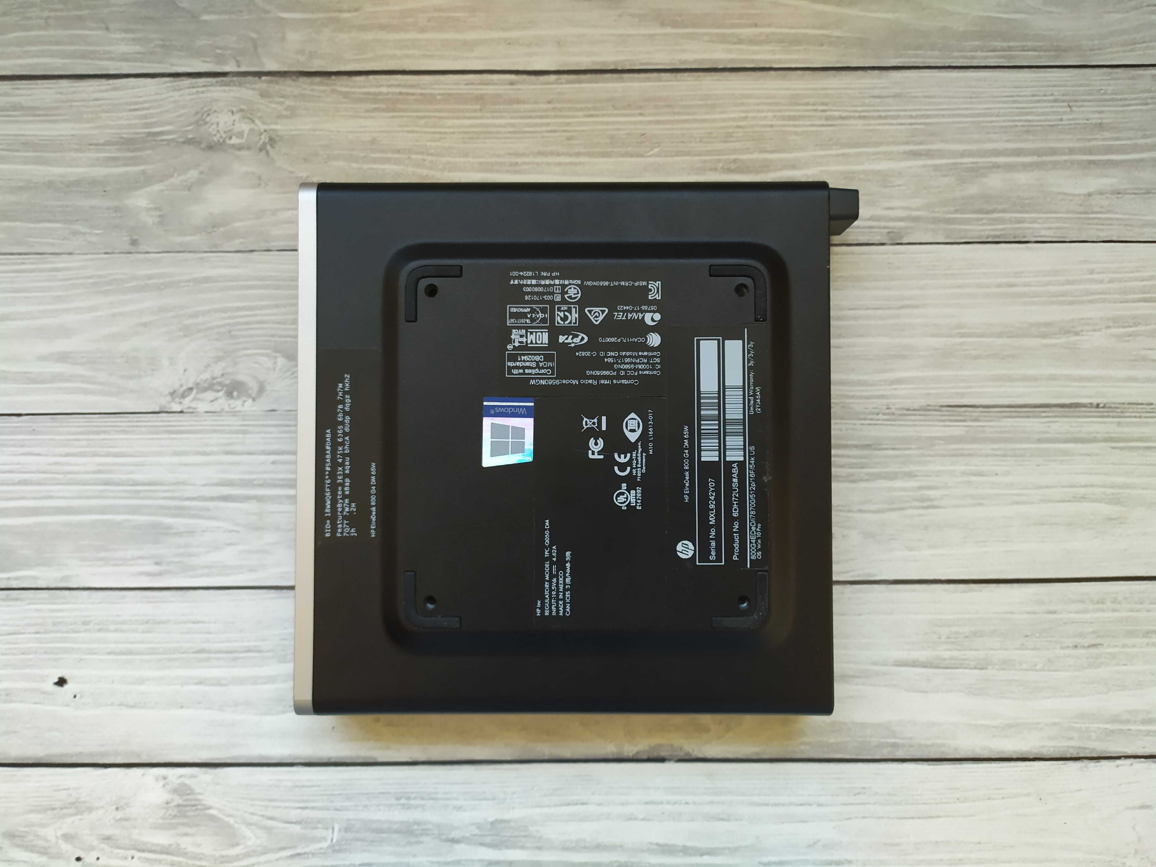 HP EliteDesk 800 G4 Mini i7-8700/16GB DDR4/256GB SSD/Wi-Fi