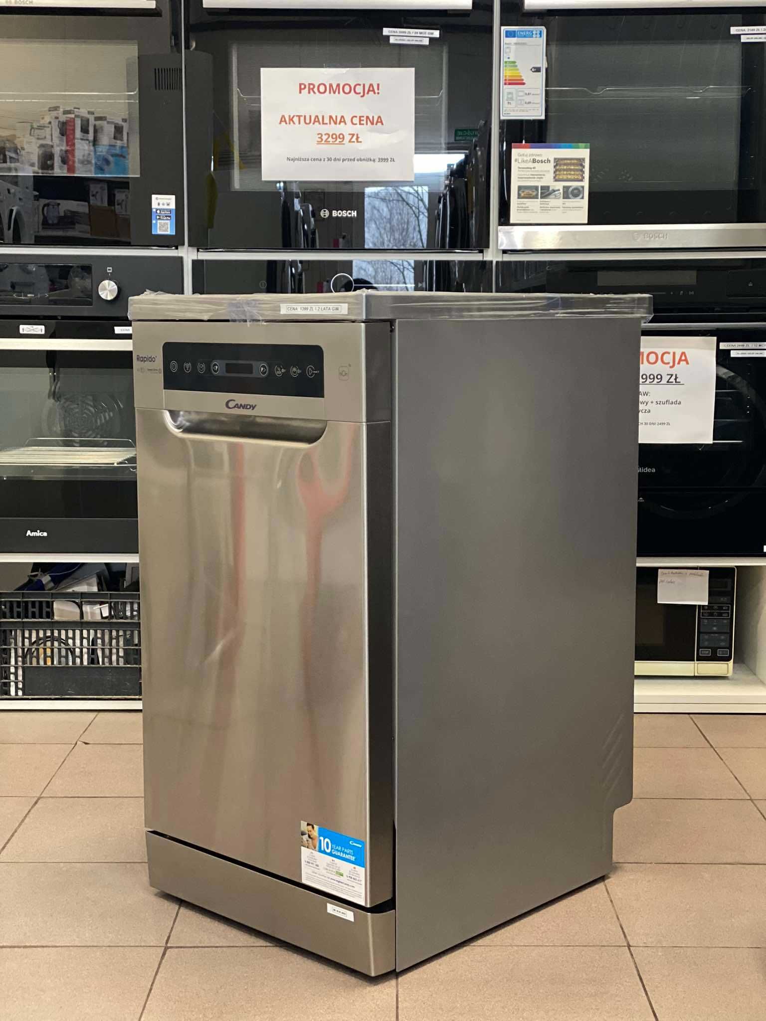 Zmywarka CANDY Szerokość: 45 cm INOX 2 lata Gwarancji  OUTLET AGD