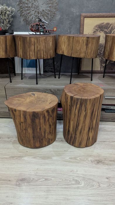 Пеньки столики стільці