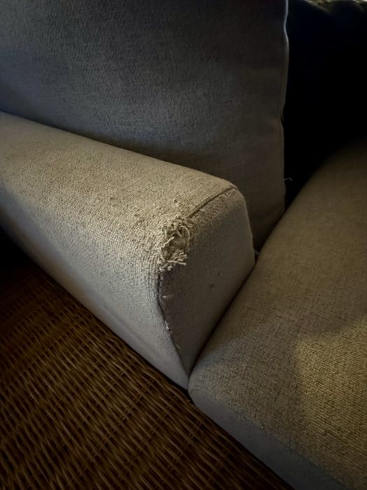 Sofa 3 osobowa nierozkladana z podnóżkiem