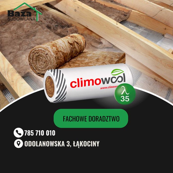 Wełna mineralna CLIMOWOOL 035 5 cm Krotoszyn Milicz Ostrów Wlkp
