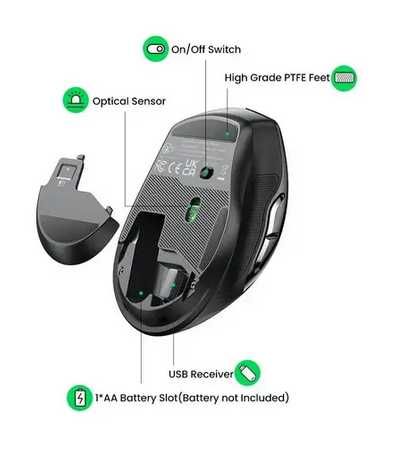 Бездротова миша UGREEN MU006 2.4G безшумна мишка 4000DPI