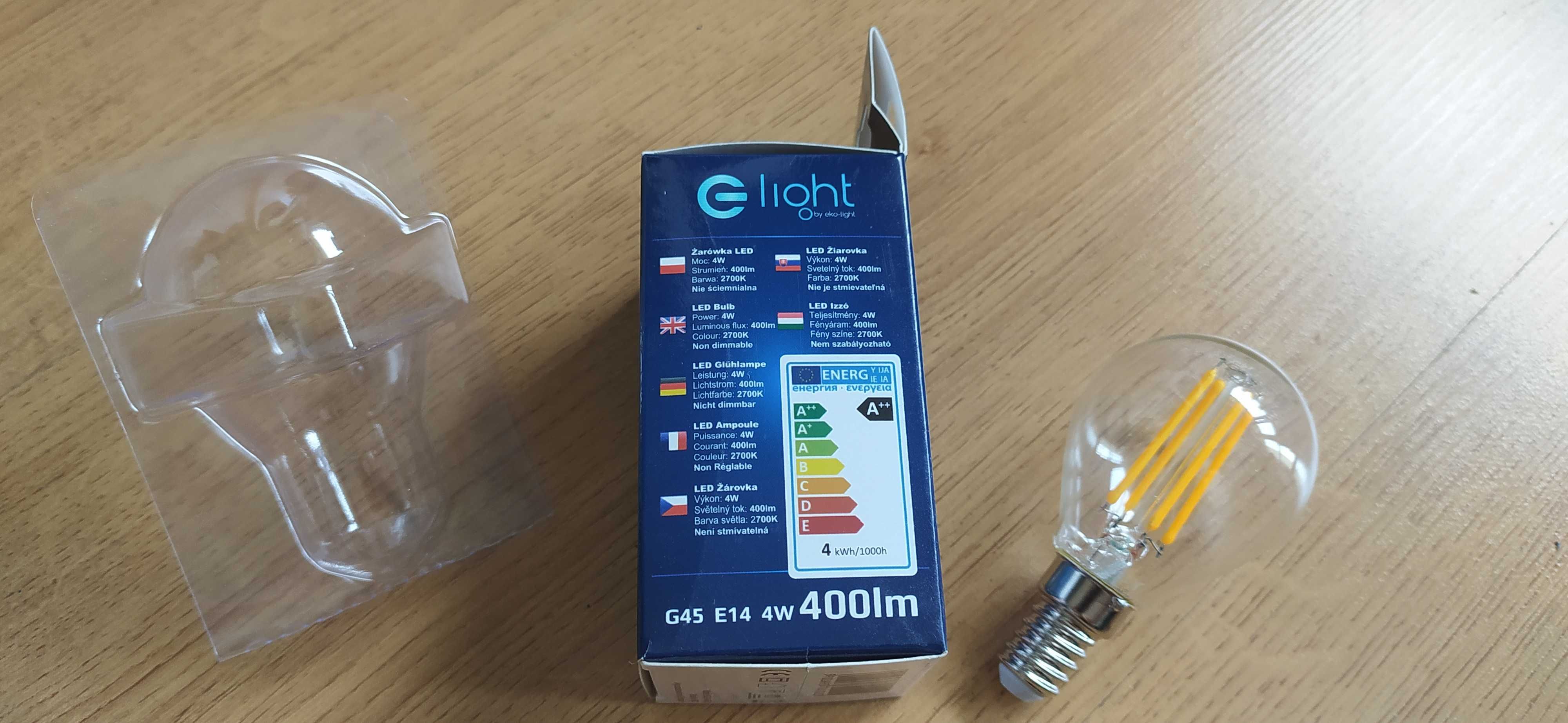 Żarówka Led P45 e14 filament