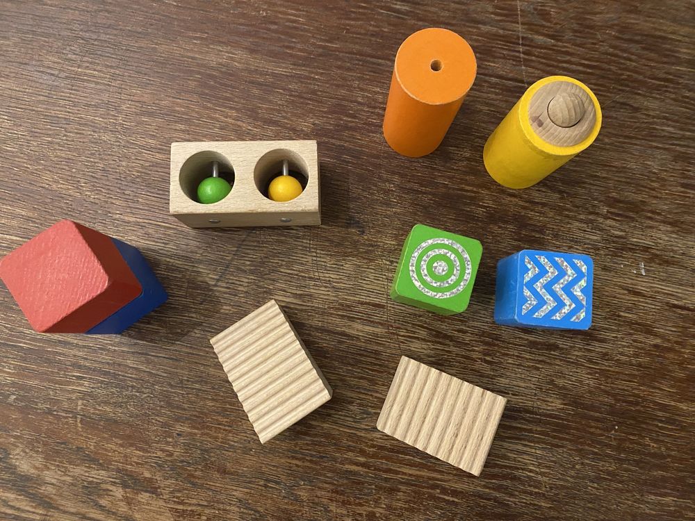 Klocki drewniane dla niemowląt Eichhorn dźwięk magnes
