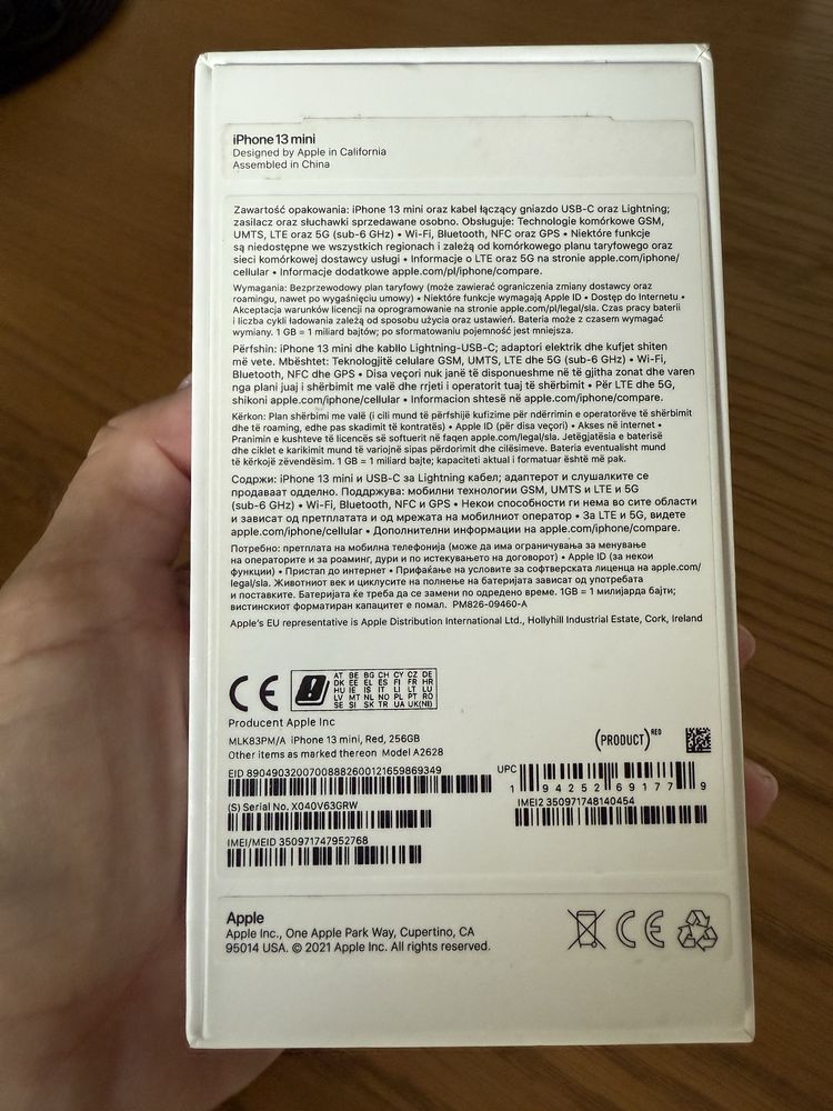 Iphone 13 mini 256 mb RED