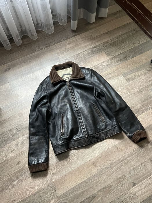 Вінтажна Шкіряна куртка/ leather jacket/ aviator