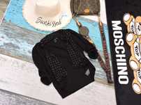 H&M Cienki sweterek bolerko cyrkonie 100 % wiskoza 36
