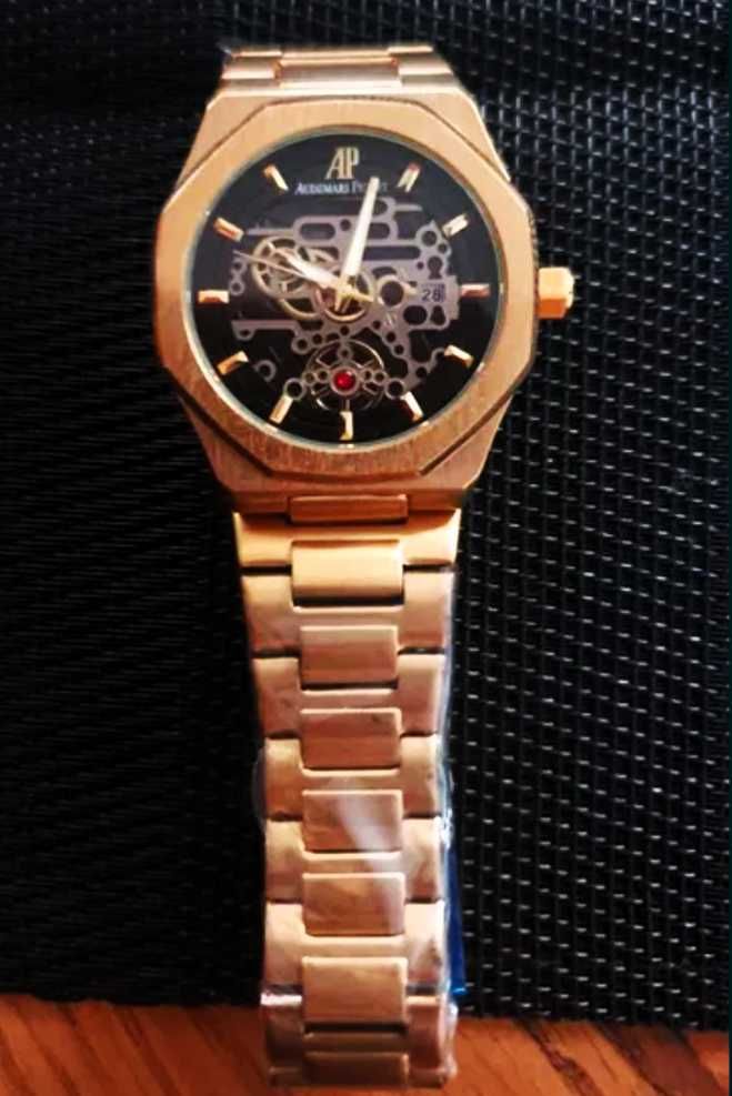 Luksusowy ! "Audemars Piguet Skeleton" z Bransoletą Złoty UNISEKS !