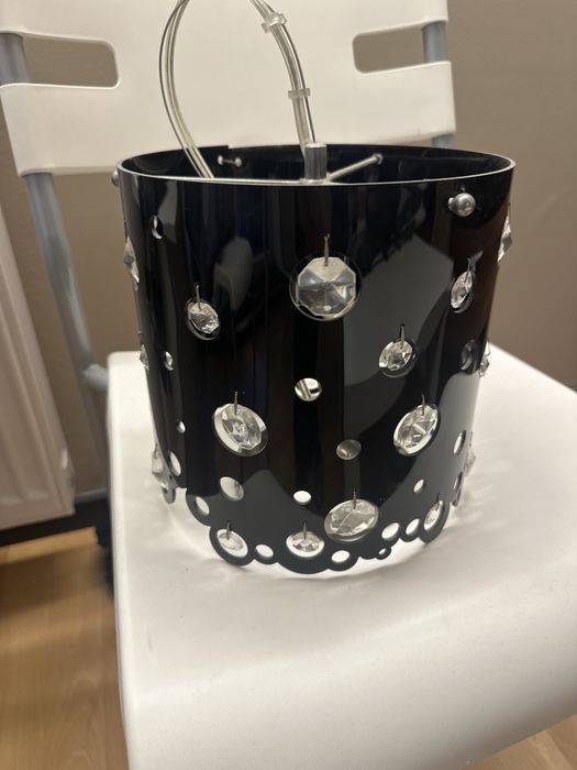 Lampa wisząca glamour czarna