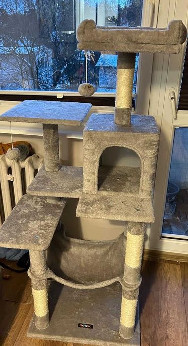 Drapak dla kota Wysoki duży drapak dla kota domek legowisko 143cm NOWY