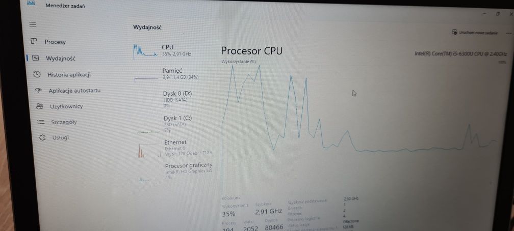 Laptop HP, używany, w dobrym stanie