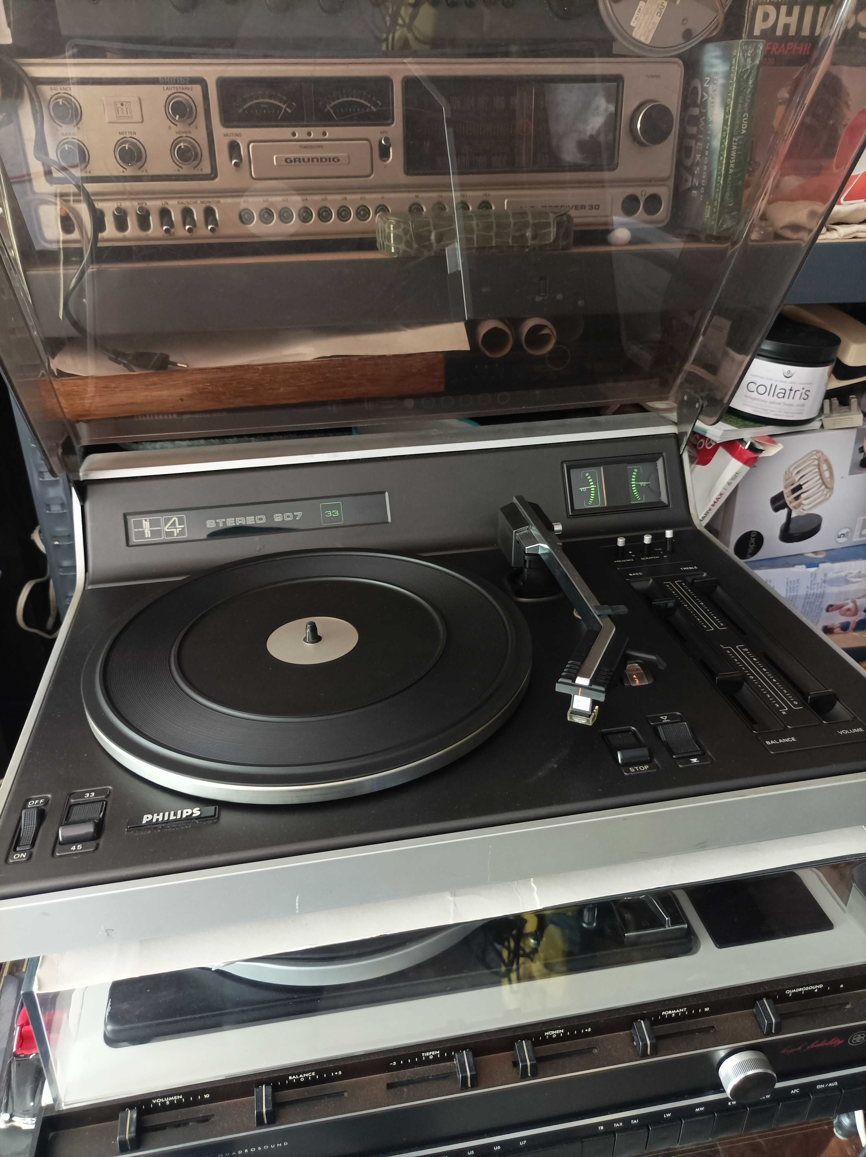 Philips Stereo 907 gramofon retro