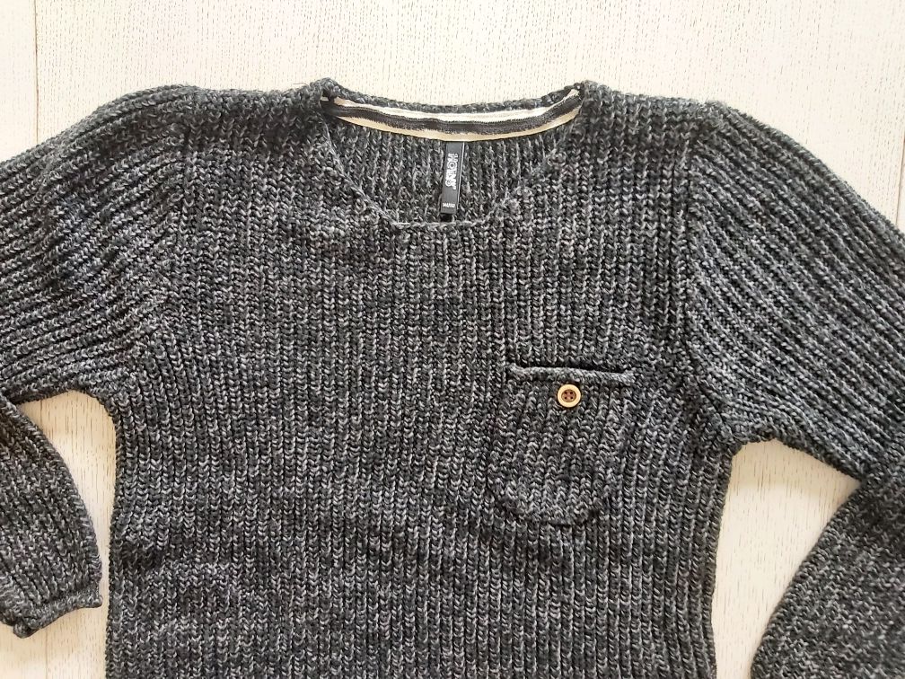 Sweter Hailys sweter czarno-szary rozm. 146/152