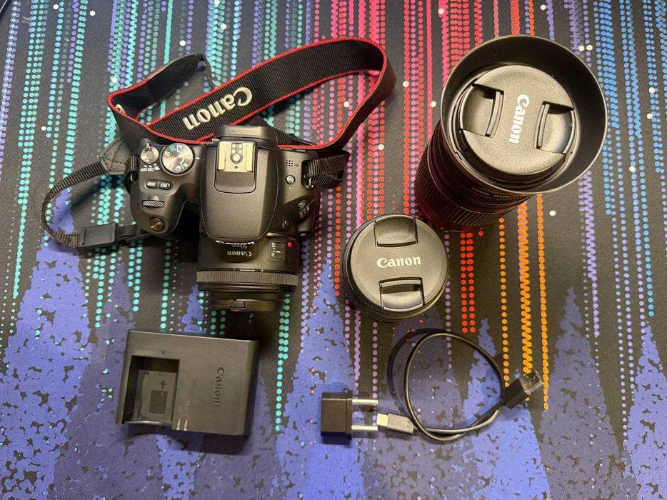 Canon EOS 200D (EOS Rebel sl2) EF-S 18-55 IS STM Kit + EF 75-300mm