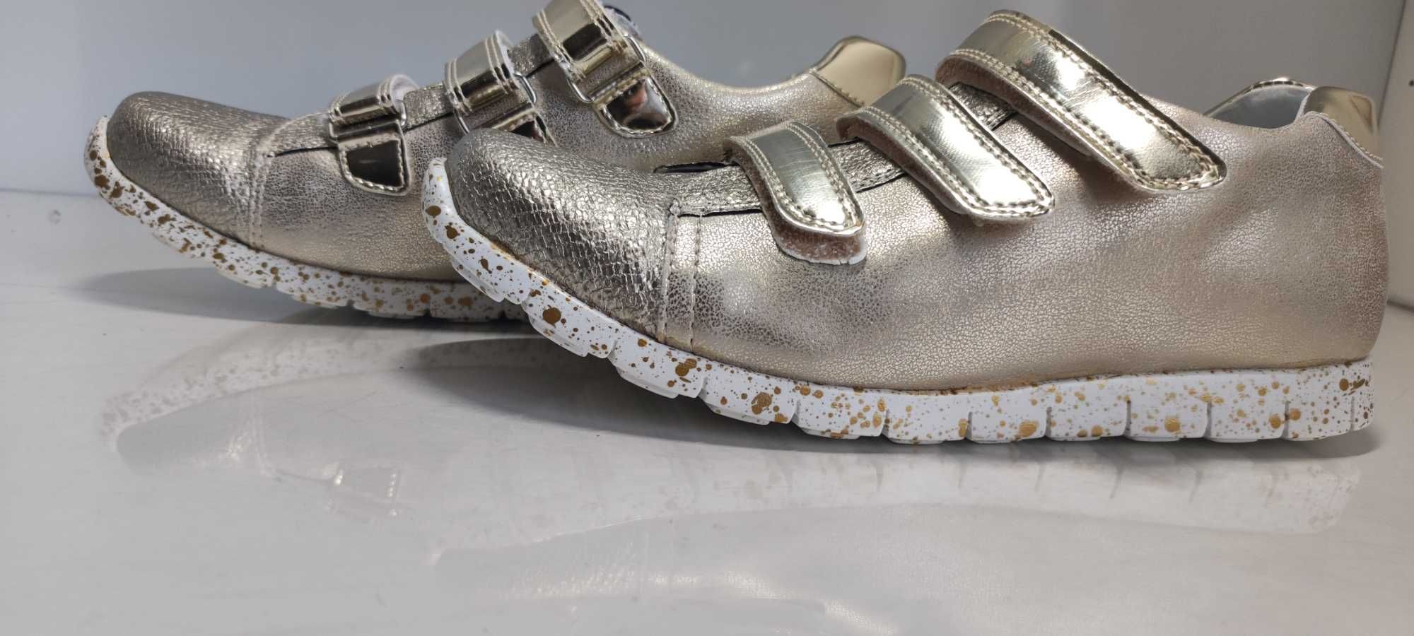 Nowe buty botki złote Kornecki dziewczęce rozm 35