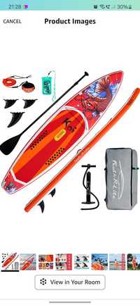 SUP FunWater Red Koi 350x83x15 cm nowa deska