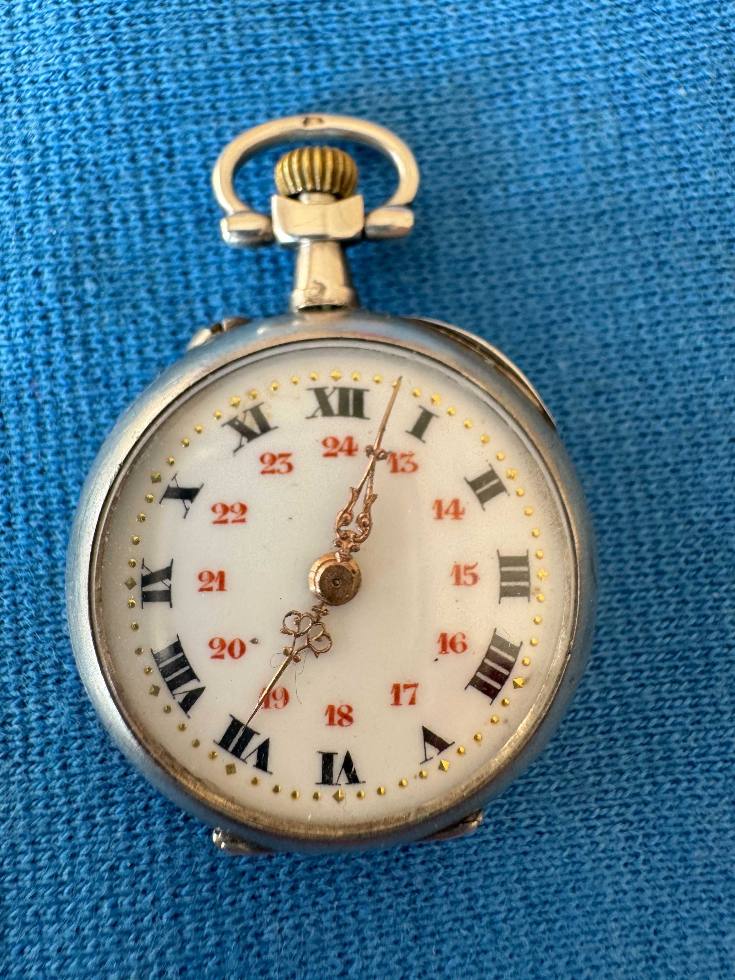 Pocket silver watch women vintage