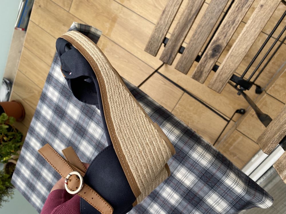 Espadryle granatowe tommy Hilfiger