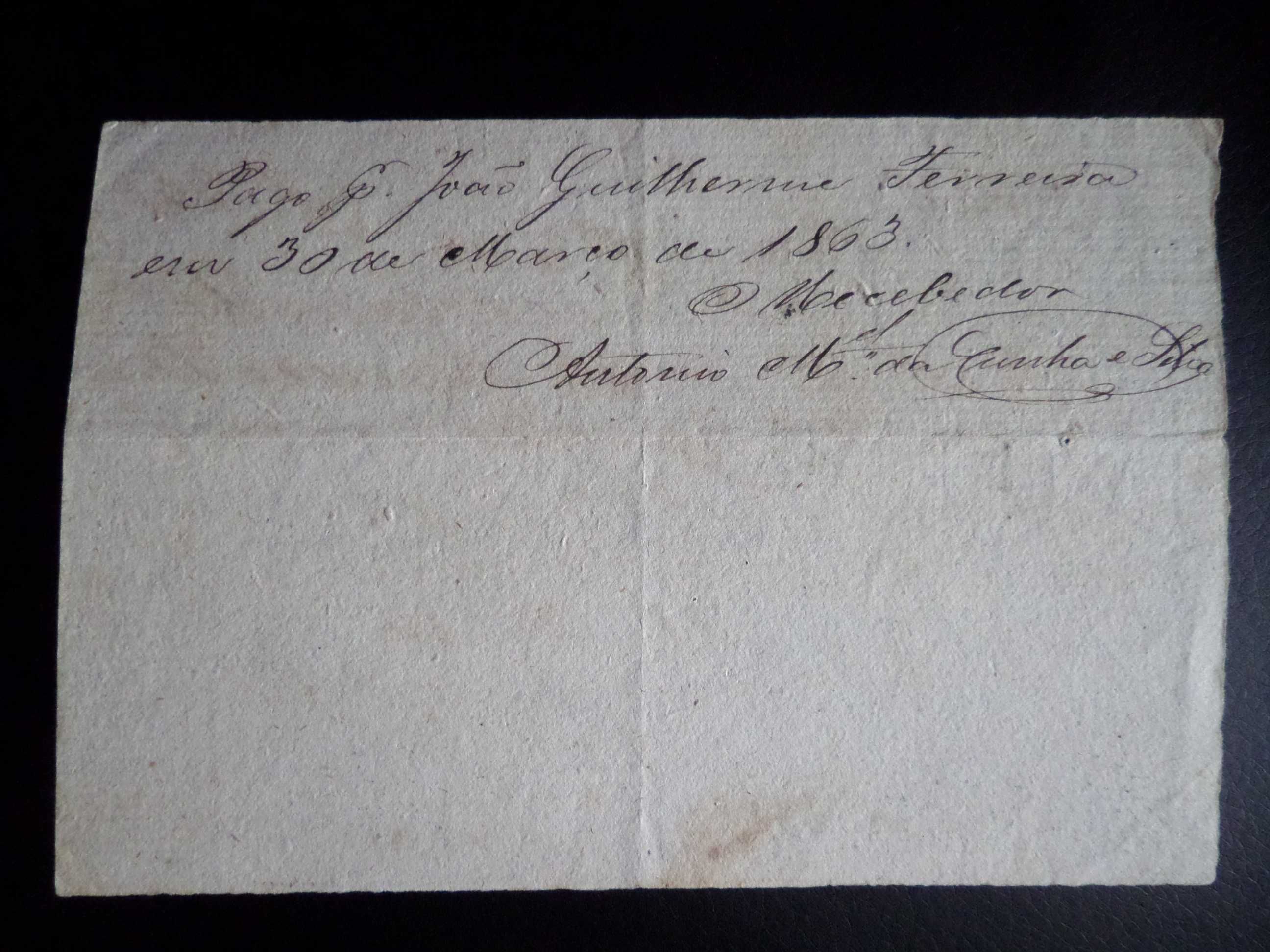 Documento / Manuscrito   , ano 1862