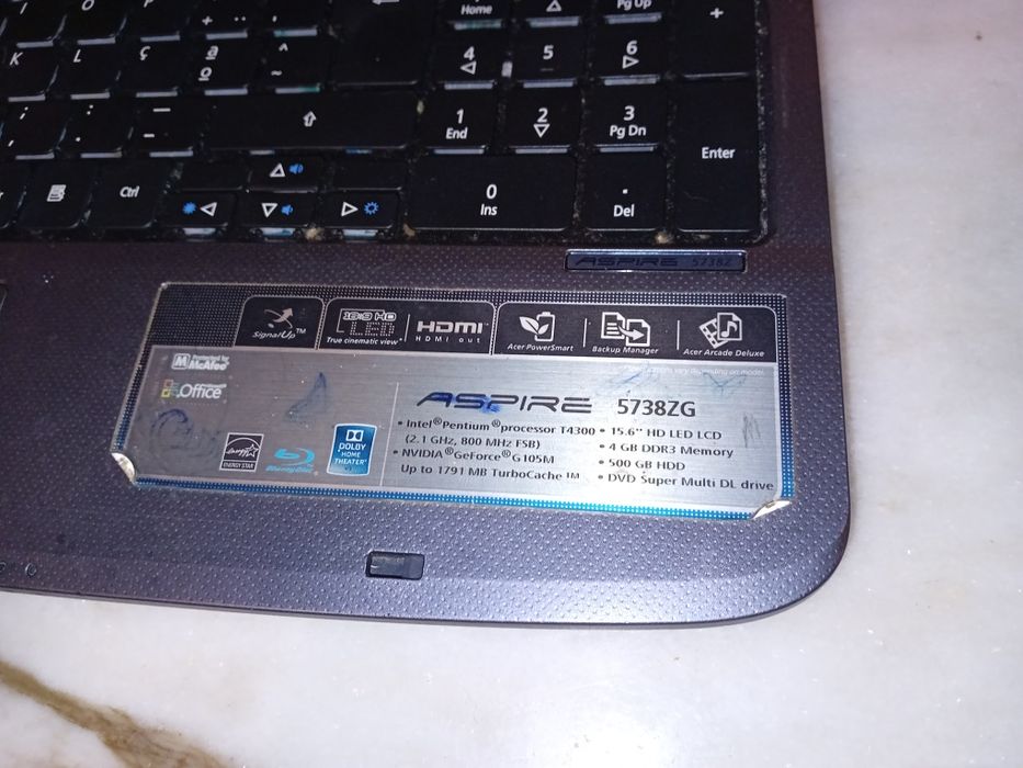 Portátil Acer Aspire 5738 ZG Peças/Reparação