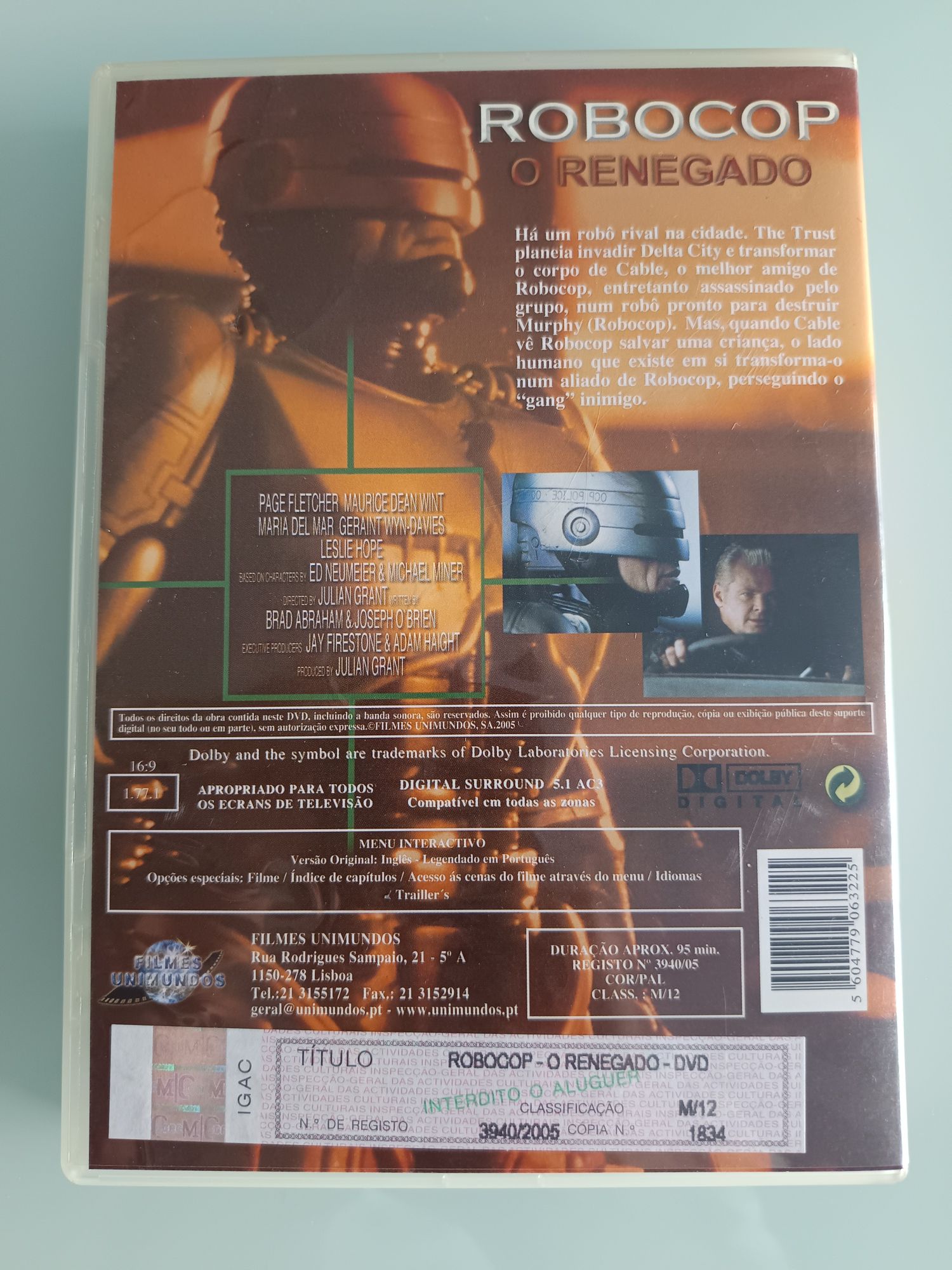 DVD robocop- o renegado