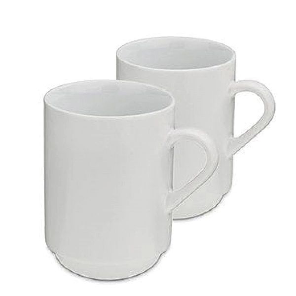 Kubki, 2 szt., ceramika, 0,3 l, śred. 7,5 x 11 cm, białe / Kela