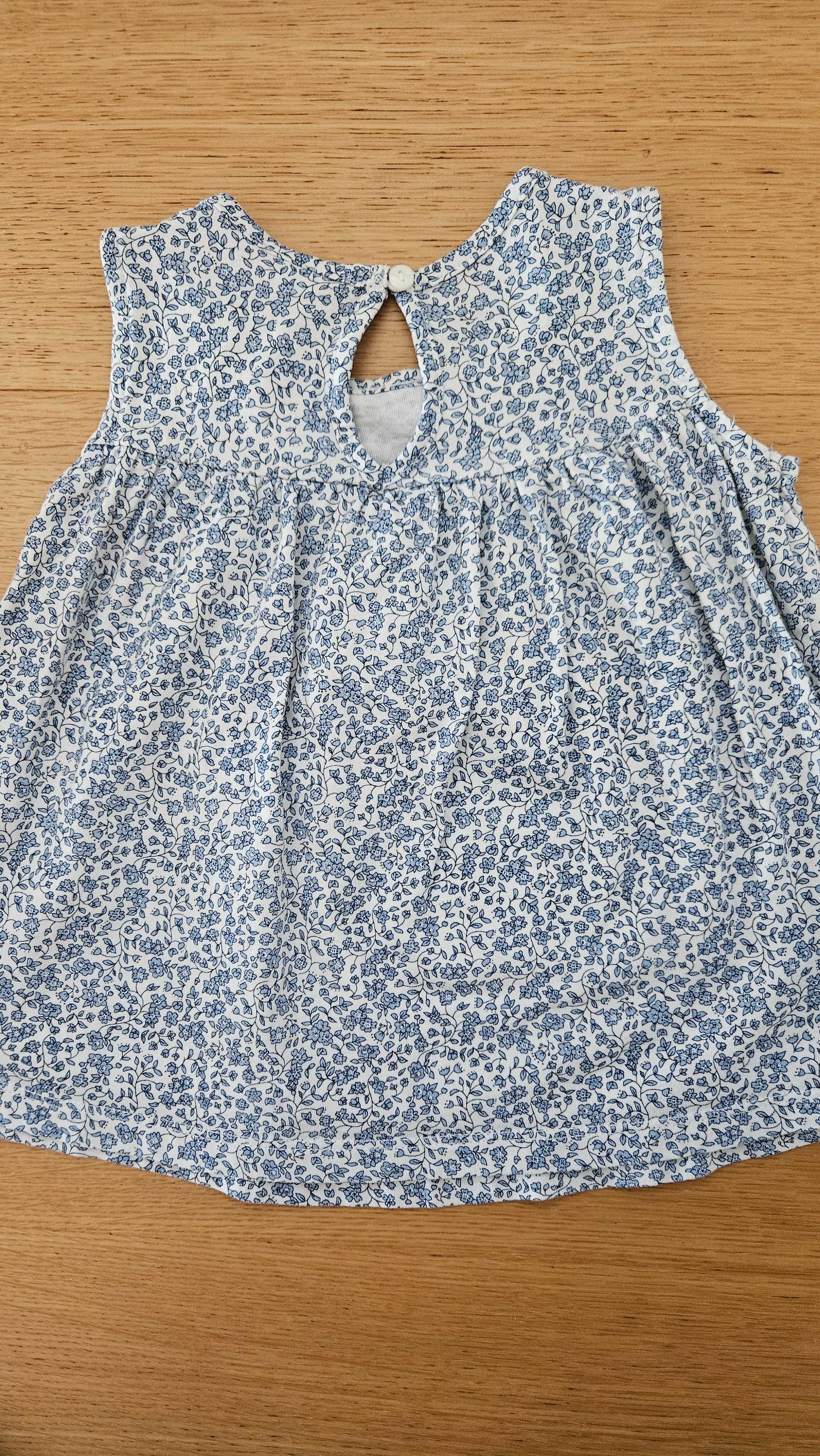 Zestaw tunika niemowleca + czapeczka H&M 80