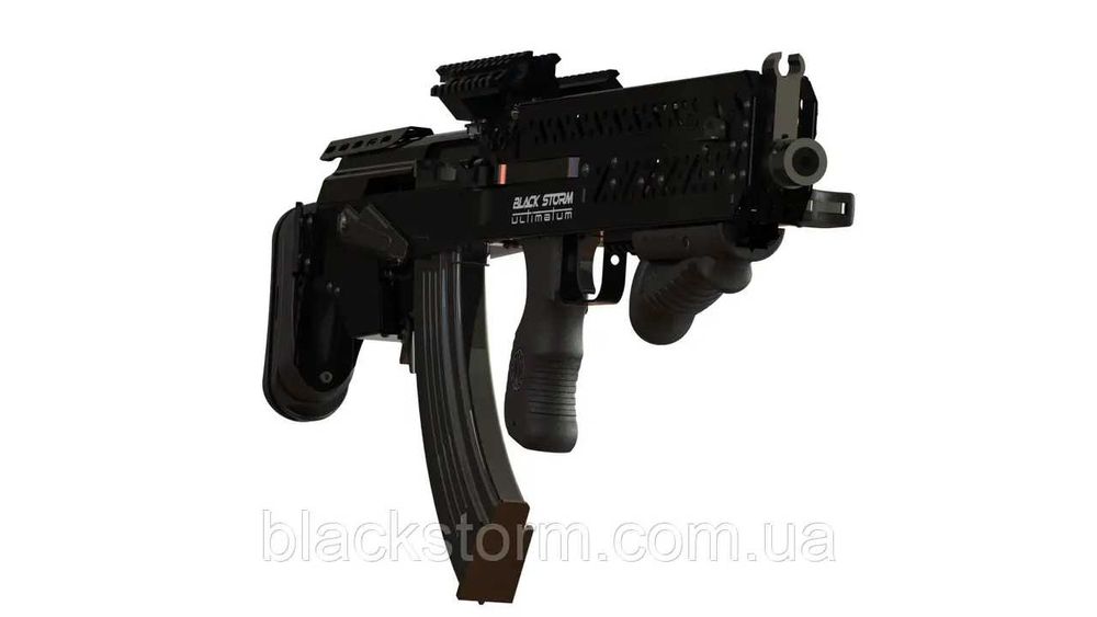 Обвіс буллпап автомата, каліматорний приціл, глушник 7.62