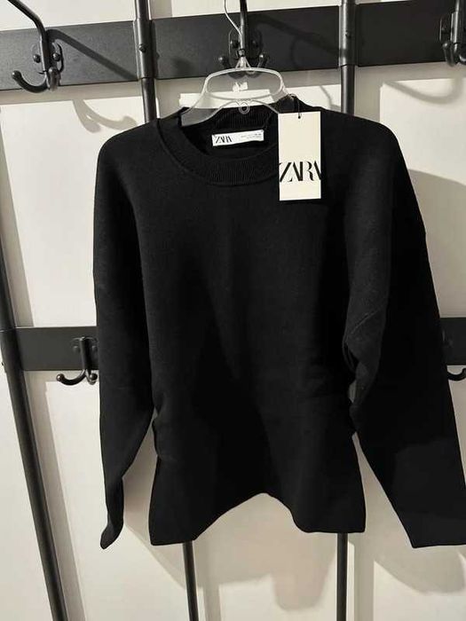 Sweter damski z marszczeniem Zara