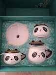 Ceramiczny chiński zestaw do parzenia herbaty z motywem Panda Gungun