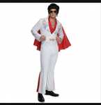 Strój przebranie Elvis Presley KOMPLETNY z peruką, okularami i gitar