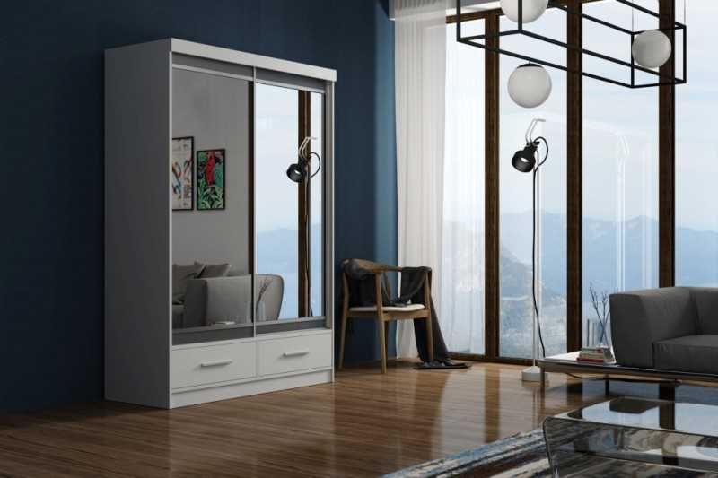 MARGO 250 SZAFA, GARDEROBA z lustrem i szufladami