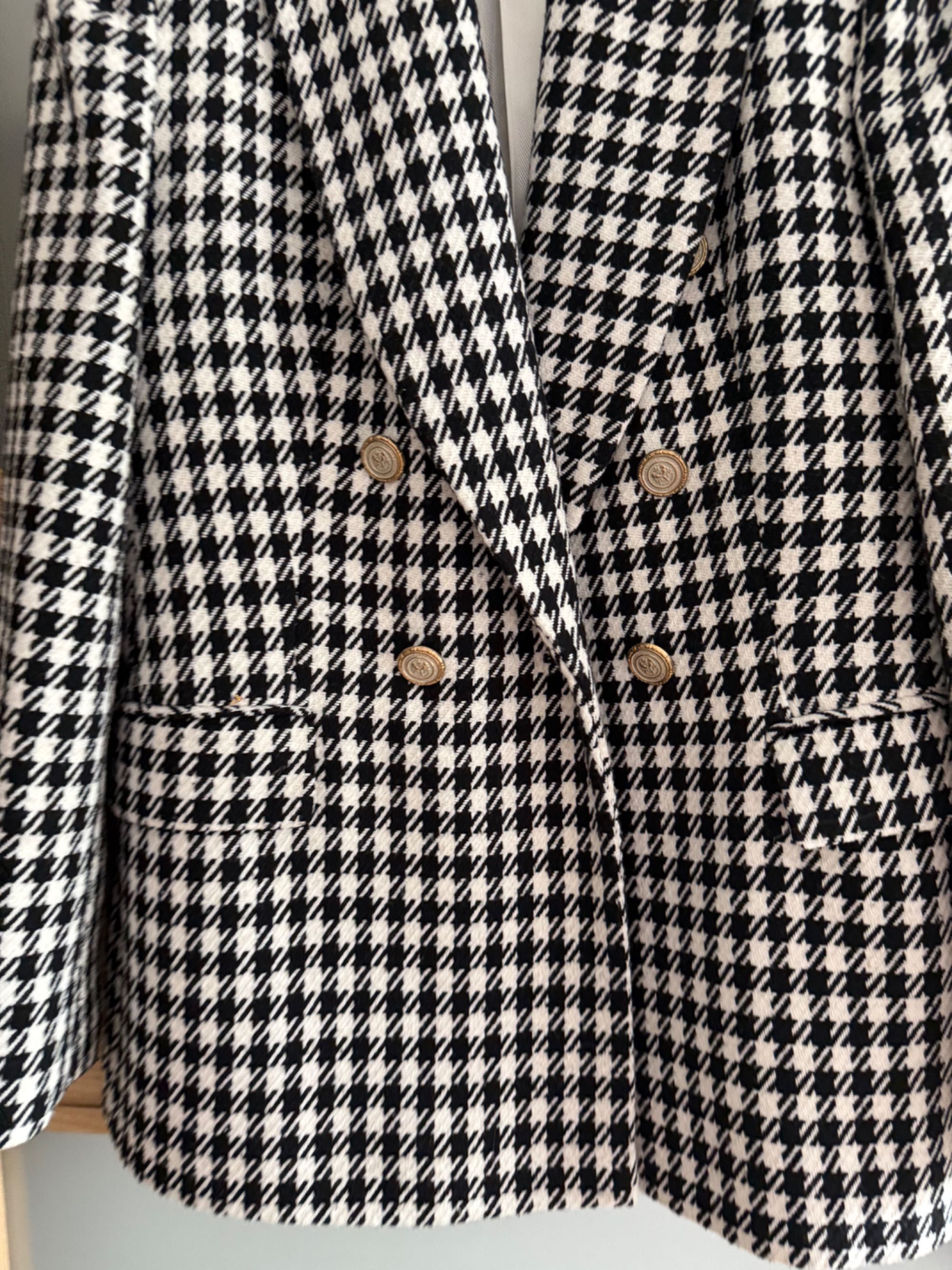 Marynarka Zara tweed m 38 pepitka kratka