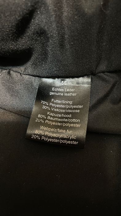 Шкіряна натуральна куртка XL бомбер з капюшоном чоловіча косуха