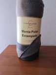 Manta Polar Estampada Castanha e Azul ao Xadrez Catherine Lansfield 12