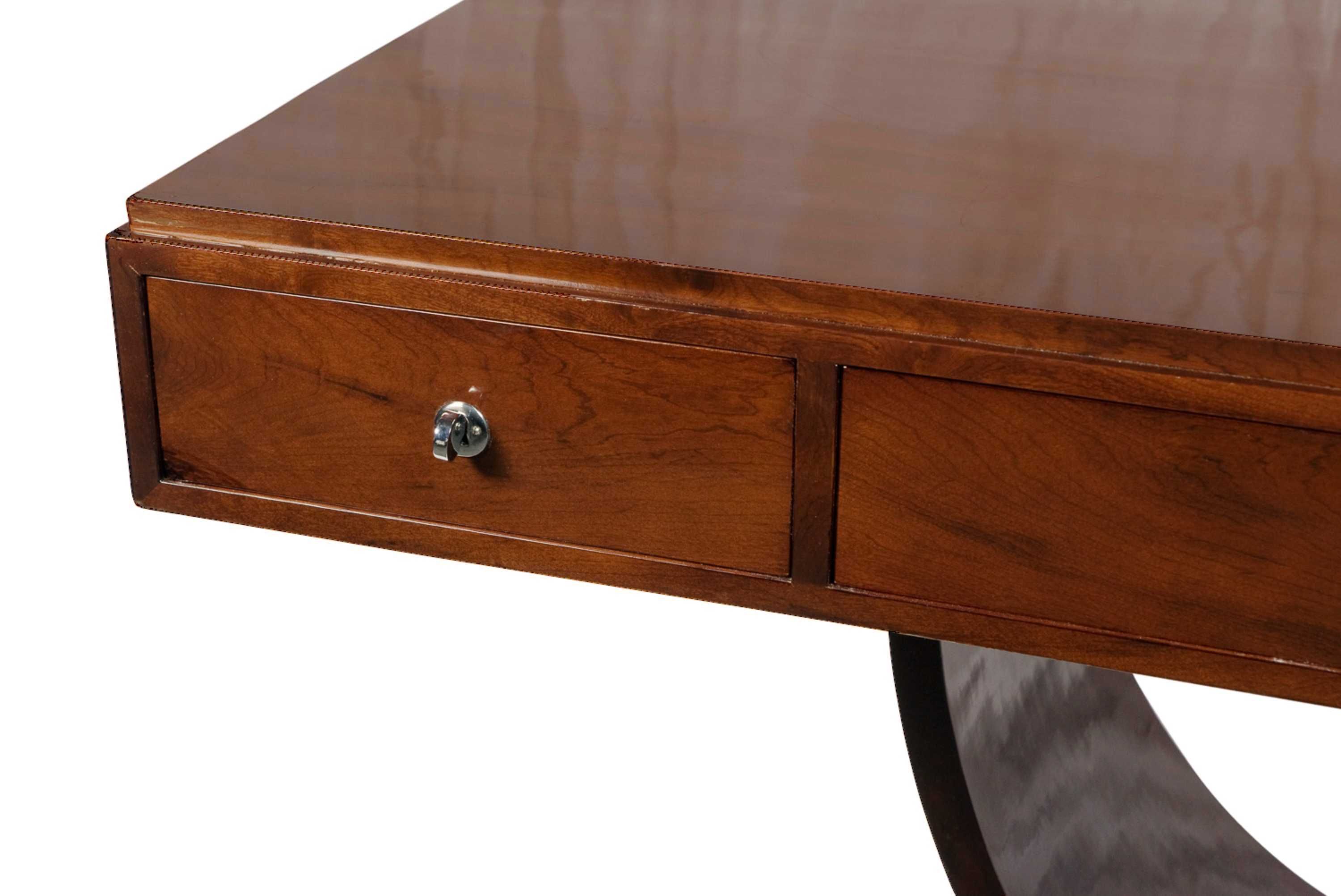 Mesa secretária pau santo cromado Art Deco | século XX
