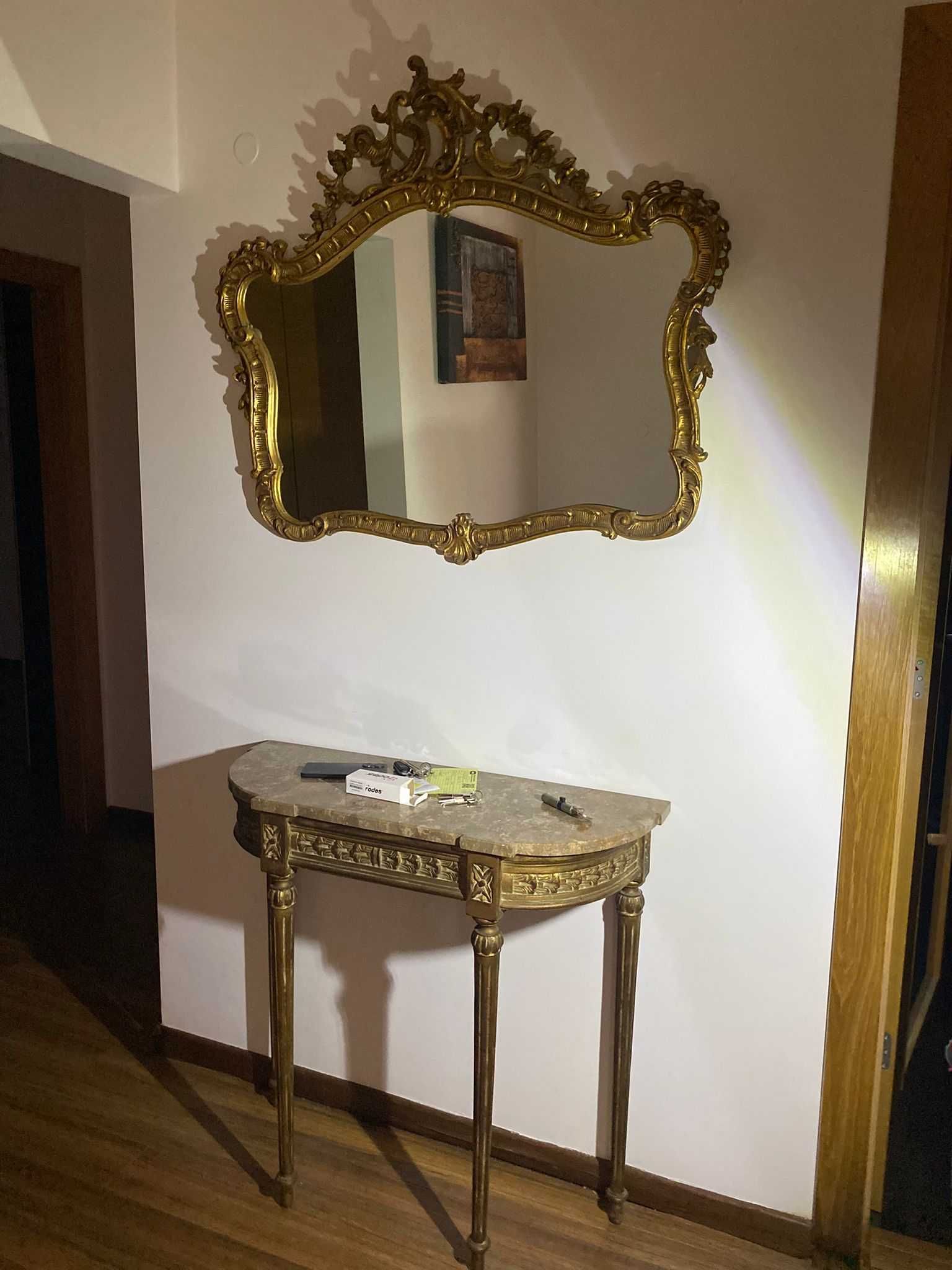 Conjunto entrada Móvel + Espelho com detalhes
