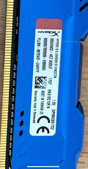 HyperX Fury DDR3 2x4gb 1600