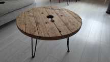 Stolik loft drewniany kawowy stół 70 cm
