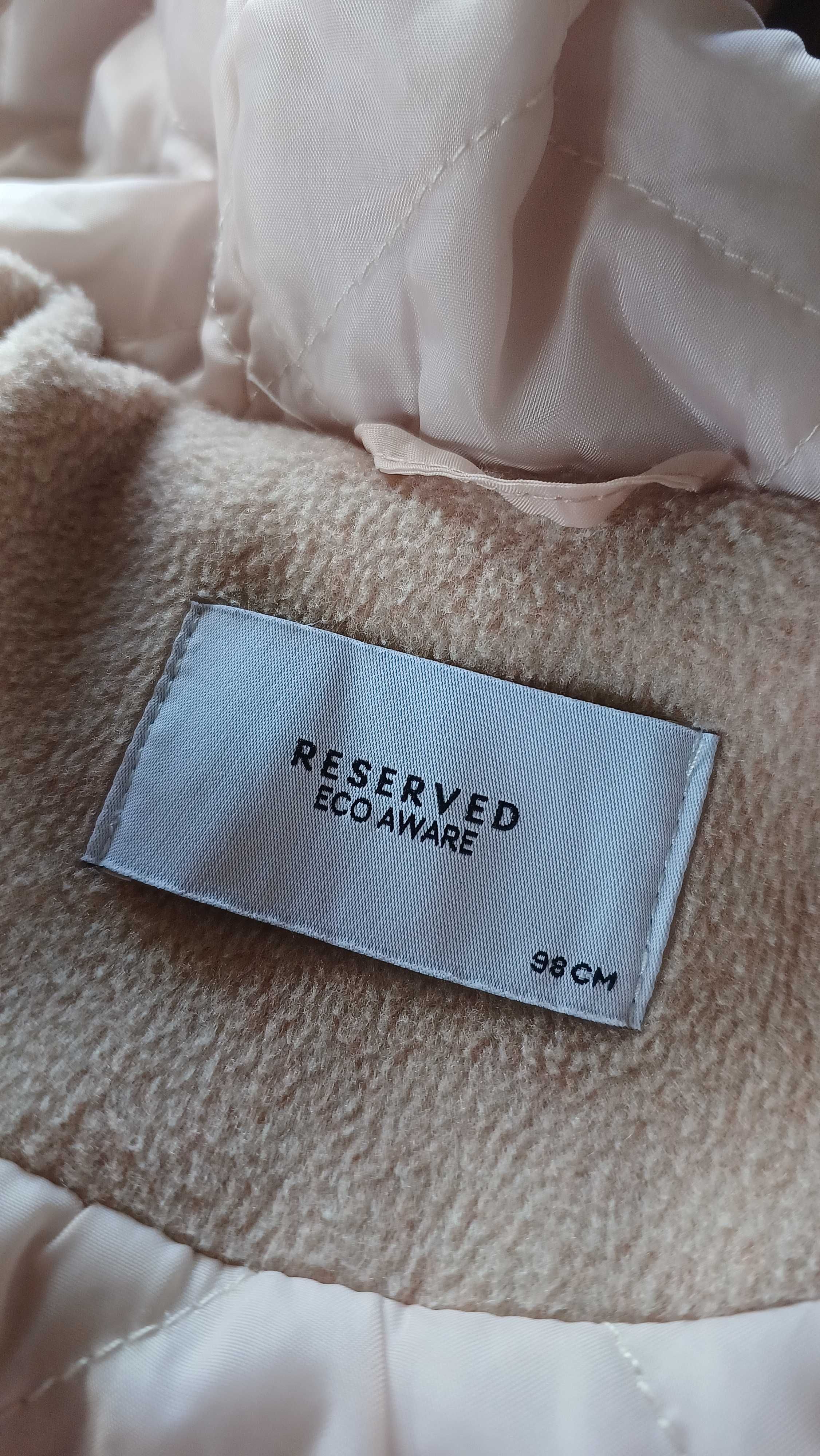 [Reserved, 98cm] Płaszcz z kapturem dla dziewczynki śliczny