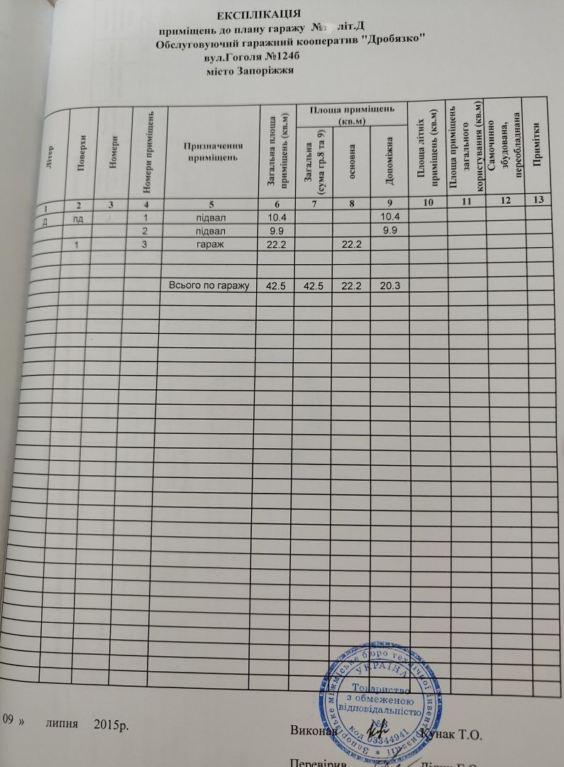 Гараж в центре 42,5 м2, ул.Гоголя 124б