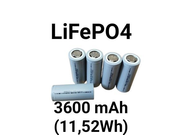 Акумулятор 26650 LiFePO4 3600 mAh, 11,52Wh