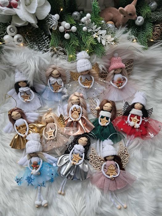 Aniołk zawieszki - rękodzieło