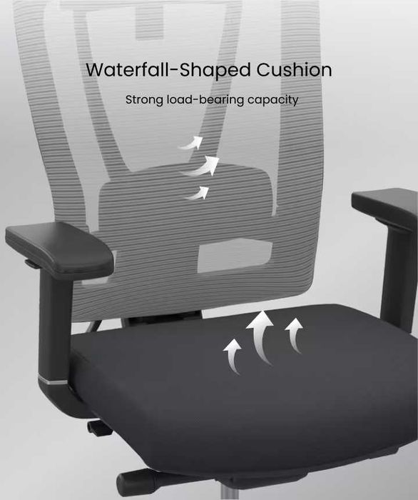 Nowy fotel biurowy / krzesło komputerowe / BS14 / ergonomiczne !K463!