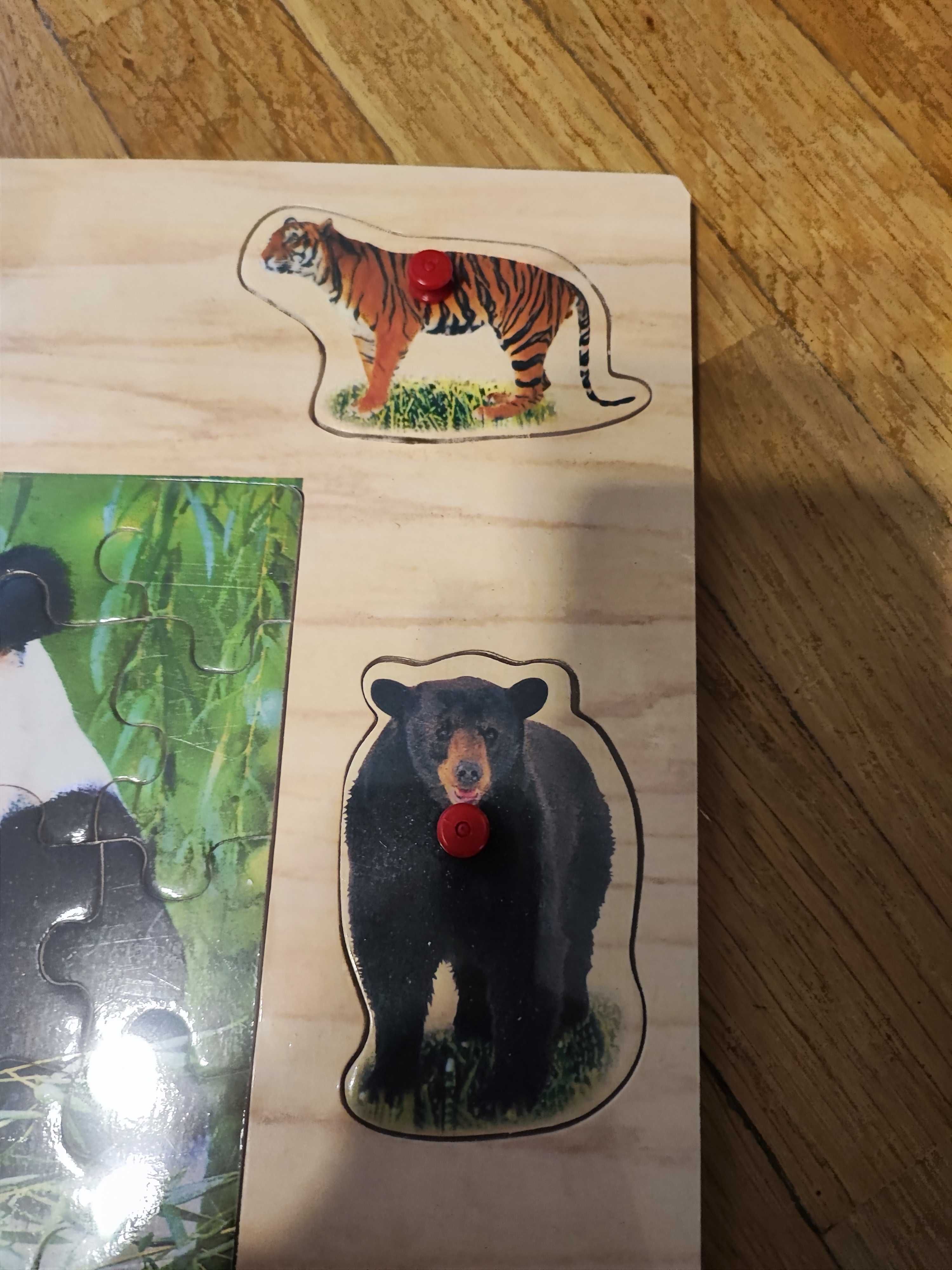 Drewniane Puzzle ze zwierzętami