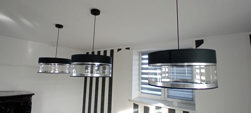 Żyrandole zestaw 3 sztuki z żarówkami retro