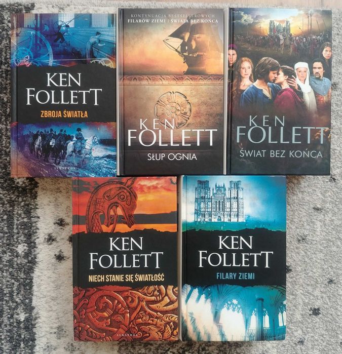 Ken Follett - Filary ziemi - komplet 5 tomów