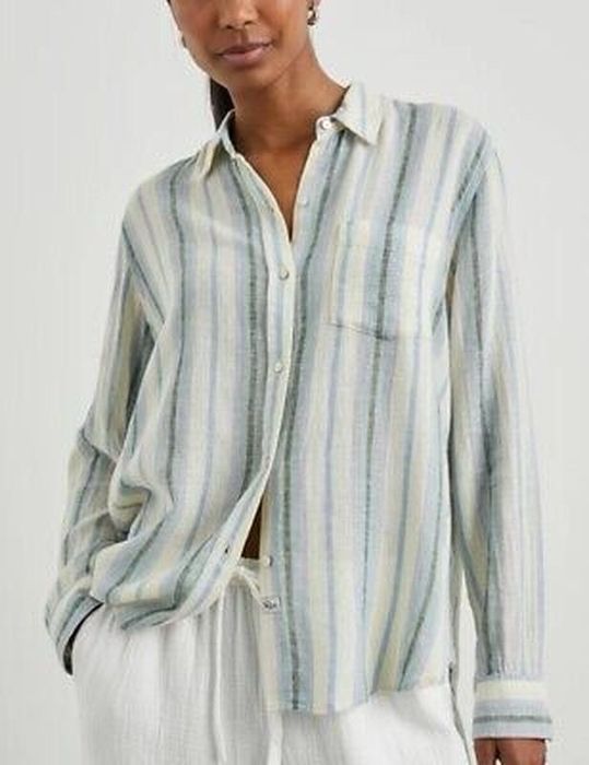 Massimo Dutti лляна сорочка, льняная рубашка оверсайз, блузка