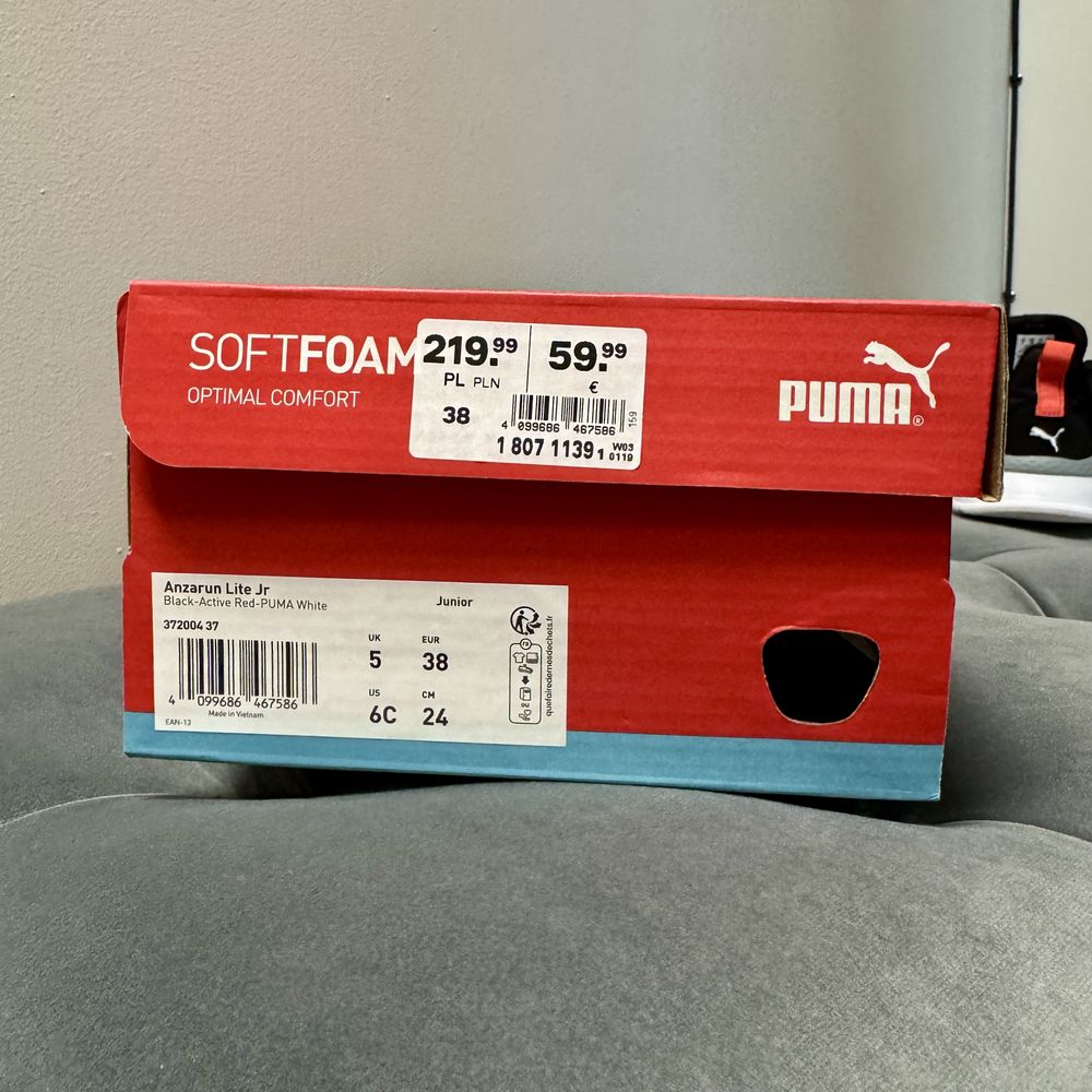 Buty Puma Anzarun Lite Jr Black Active Red Puma White